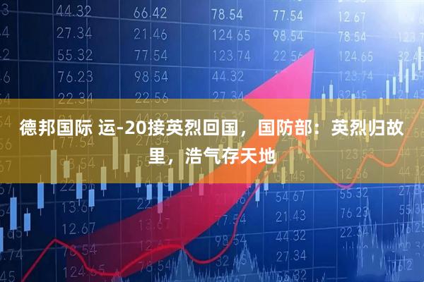 德邦国际 运-20接英烈回国，国防部：英烈归故里，浩气存天地