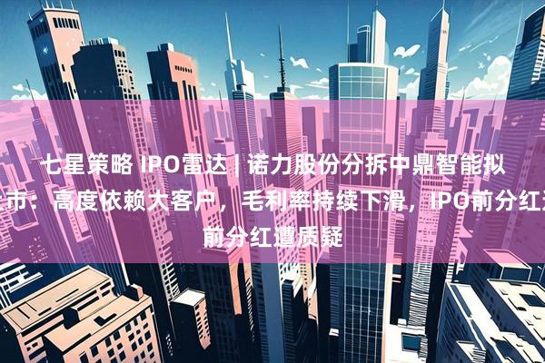 七星策略 IPO雷达 | 诺力股份分拆中鼎智能拟赴港上市：高度依赖大客户，毛利率持续下滑，IPO前分红遭质疑